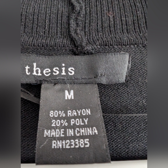 Thesis Medium Black Cardigan With Faux Fur Sleeves - Picture 5 of 5